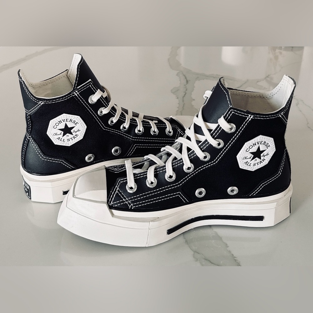 NWOT Converse Size W6.5 M4.5 Chuck 70 De Luxe Squared Sneakers Black